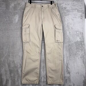 Carhartt Force Cargo Pants Mens 34x32 Relaxed Fit Rip Stop 101148-232 Tan